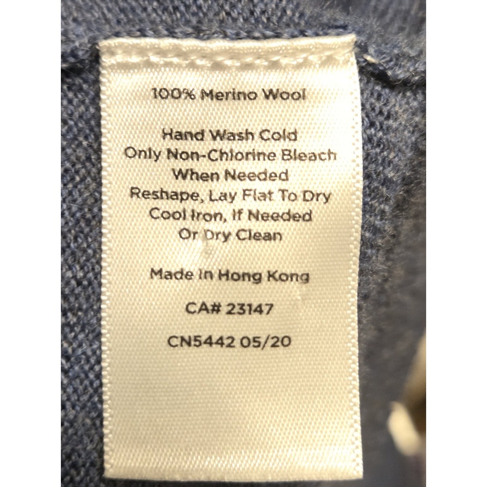 Talbots 100% Pure Merino Wool V-Neck Tunic Long Sleeve Shirt Top M Gray - Picture 5 of 5